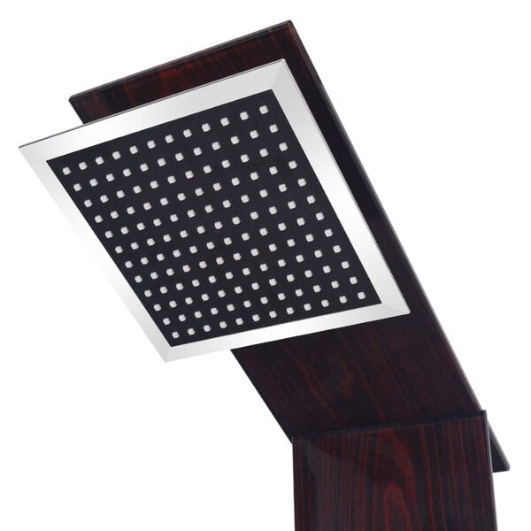 vidaXL シャワーパネルシステム ガラス製 ブラウン