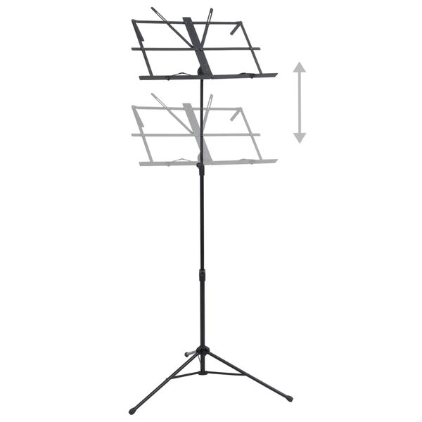 vidaXL 譜面台 ブラック スチール
