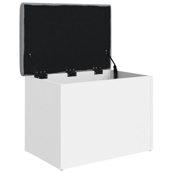 vidaXL 収納ベンチ ホワイト 62x42x45 cm エンジニアードウッド