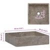 vidaXL 洗面器 40x40x10cm 大理石 グレー