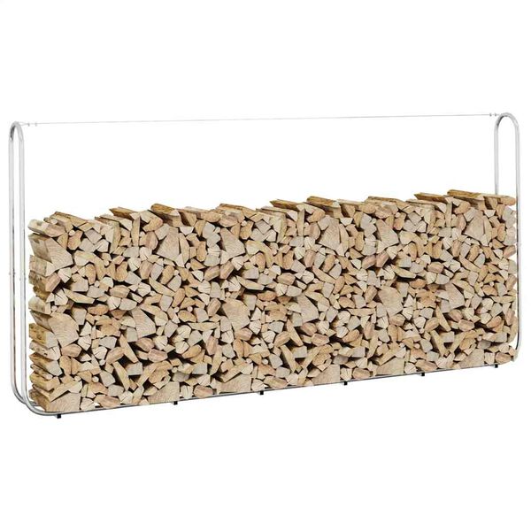 vidaXL 薪ラック 300x25x150 cm 亜鉛メッキ鋼