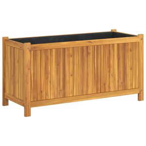 vidaXL ガーデンプランター（ライナー付き）99.5x38x50cm 無垢材アカシア