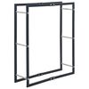 vidaXL 薪ラック ブラック 80x25x100cm スチール製