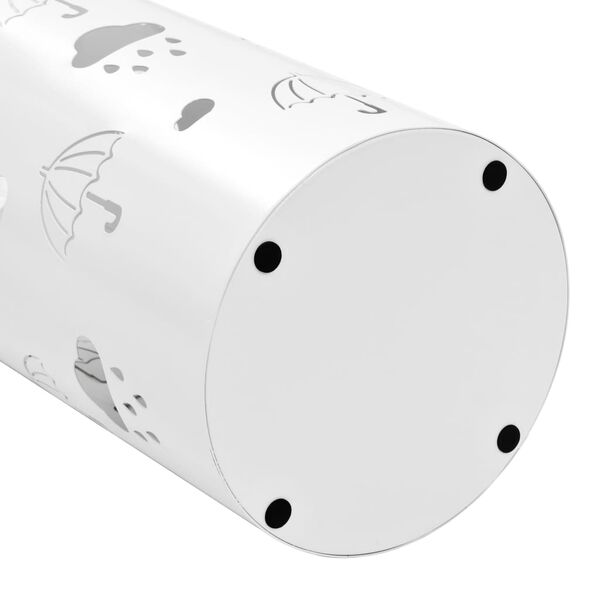 vidaXL 傘立て アンブレラデザイン スチール製 ホワイト