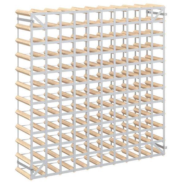 vidaXL ワインラック ボトル120本 無垢のパインウッド