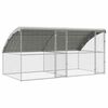 vidaXL 鶏小屋 2 pcs シルバー 400 x 200 x 200 cm 亜鉛めっき鋼