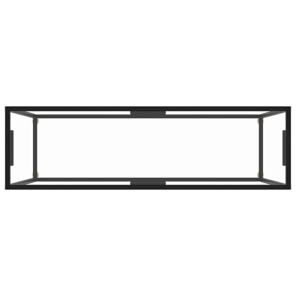 vidaXL コンソールテーブル 透明 120x35x75cm 強化ガラス製