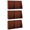 vidaXL 保持壁 6 個 40 x 12 x 30 cm 耐候性スチール 錆