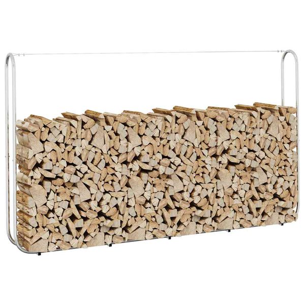 vidaXL 薪ラック 250x25x150 cm 亜鉛メッキ鋼