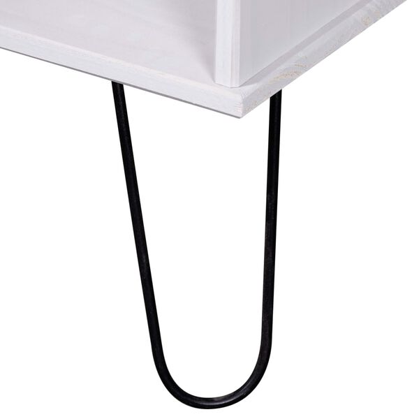 vidaXL コーヒーテーブル「ニューヨーク」ホワイト＆ライトウッド パイン無垢材