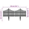 vidaXL 芝生エッジ 17点 アントラシート 10m PP製