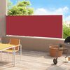 vidaXL パティオ用 格納式サイドオーニング 220x500 cm レッド