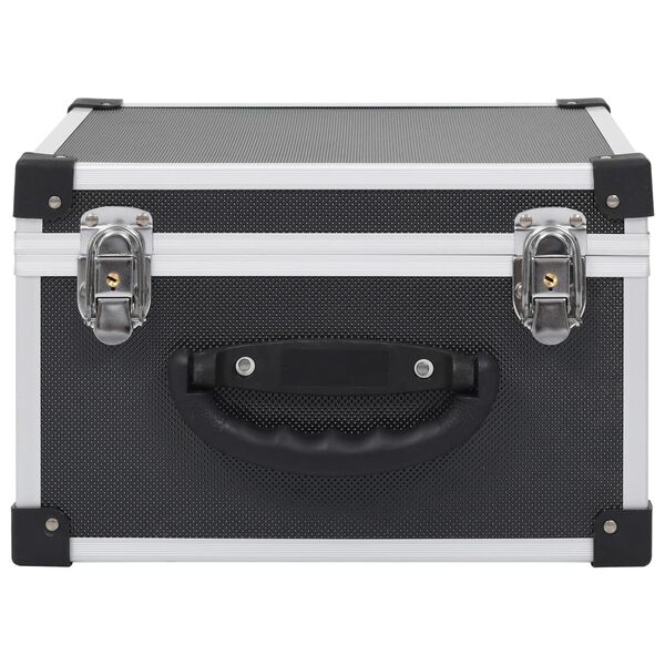 vidaXL CDケース 40枚 アルミ ABS ブラック