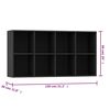vidaXL ブックキャビネット/サイドボード ブラック 66x30x130cm エンジニアリングウッド