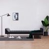 vidaXL L字型 ソファベッド 合成皮革 ブラック