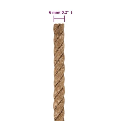 vidaXL ロープ 100％ジュート 6mm (直径) 500m (全長)