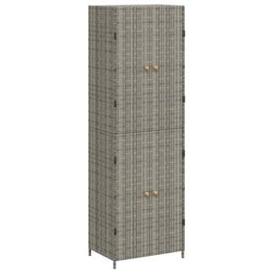 vidaXL ガーデン収納キャビネット グレー 59x40x180cm ポリラタン製