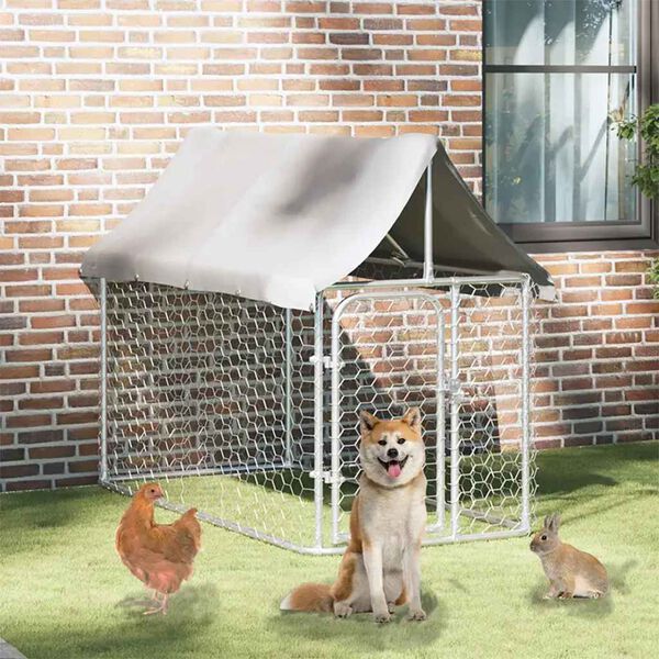 vidaXL 屋外用犬小屋　屋根付き 200x100x150cm