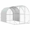 vidaXL 鶏小屋 シルバー 400 x 200 x 200 cm 亜鉛メッキ鋼板