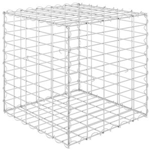 vidaXL キューブ ガビオン レイズドベッド スチール製 50x50x50cm