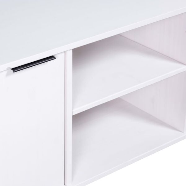 vidaXL TVキャビネット「ニューヨークレンジ」ホワイト パイン無垢材