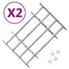 vidaXL 防犯用窓格子 調節可能 2点セット 1000-1500mm