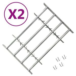 vidaXL 防犯用窓格子 調節可能 2点セット 1000-1500mm