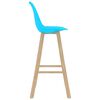 vidaXL バースツール 2点 ブルー PP＆ブナ無垢材