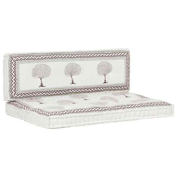 vidaXL ガーデンパレットクッション 2点セット プリント柄