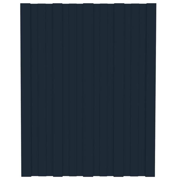 vidaXL ルーフパネル 12点 亜鉛メッキ鋼 アントラシート 60x45 cm