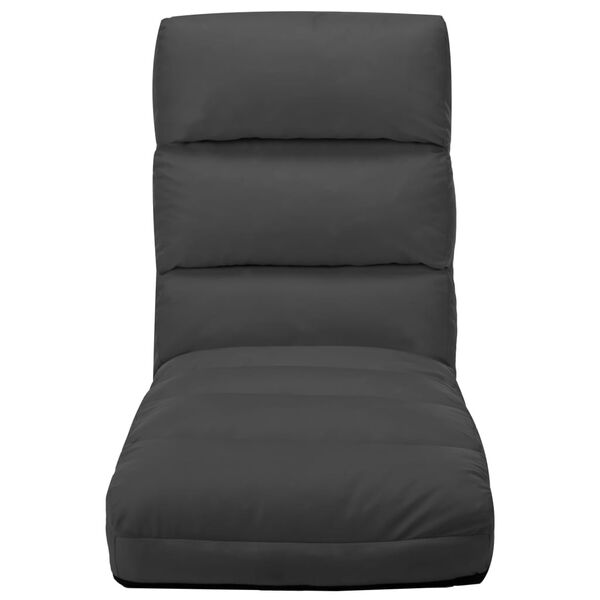 vidaXL 折りたたみ式 フロアチェア 合成皮革製 アントラシート