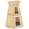 vidaXL 猫用バスケット 3点セット クッション付き 47x34x60cm 天然ヤナギ材