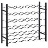 vidaXL ワインラック ボトル36本用 ブラック 鉄製