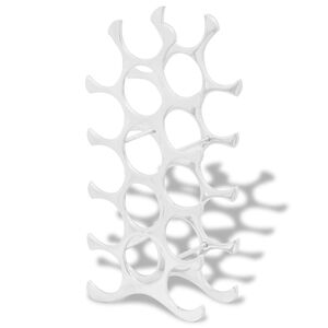 vidaXL ワインスタンド ボトル15本 シルバー アルミ製