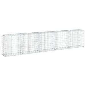 vidaXL 蛇籠バスケット カバー付き 500x50x100cm 亜鉛メッキ鉄