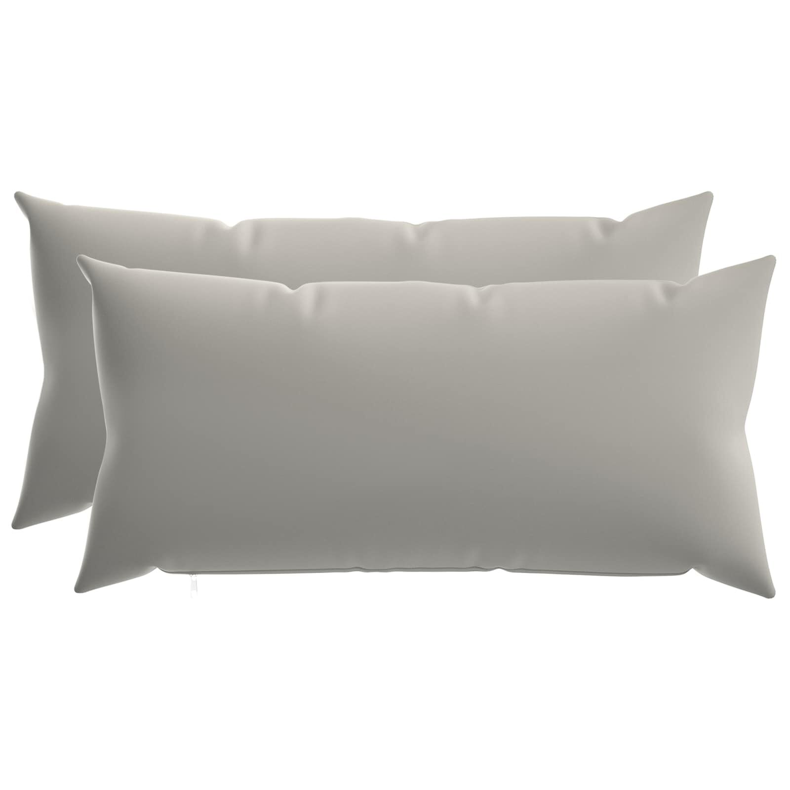 vidaXL クッションカバー 2 pcs HEERLEN グレー 40 x 80 cm