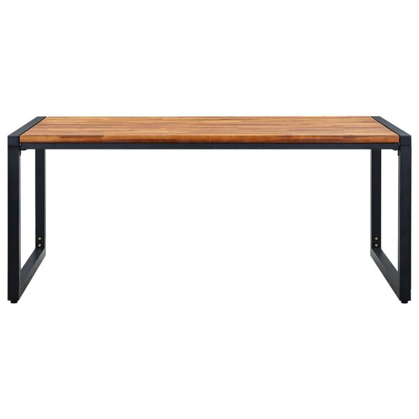 vidaXL ガーデンテーブル U字型脚付き 180x90x75cm アカシア無垢材