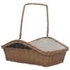 vidaXL 薪用バスケット ハンドル付き 61.5x46.5x58cm ブラウン ウィロー(柳)