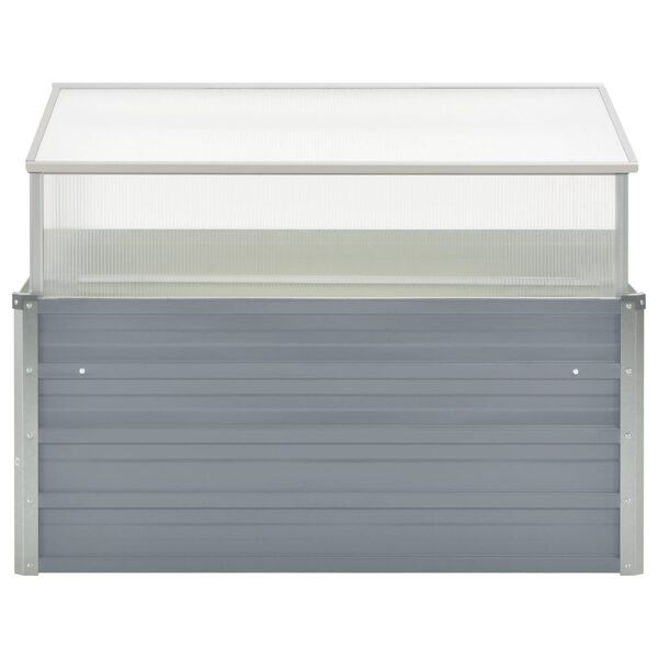 vidaXL 温室 100x100x85cm 亜鉛メッキ鋼製 グレー