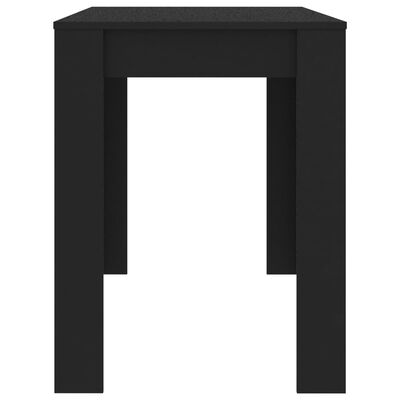 vidaXL ダイニングテーブル 黒色 120x60x76cm パーティクルボード