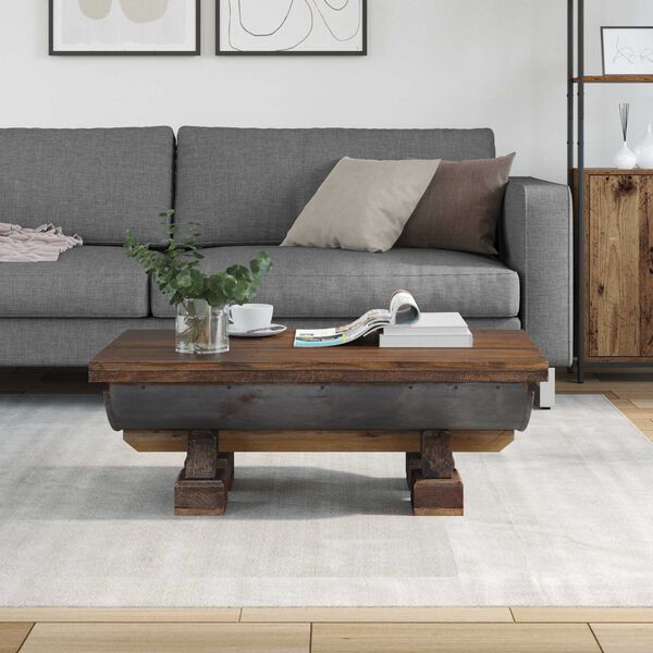 vidaXL コーヒーテーブル ナチュラル 90 x 50 x 35 cm 木材