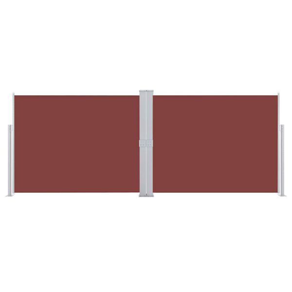 vidaXL 引き込み式サイドオーニング 140x1000cm ブラウン