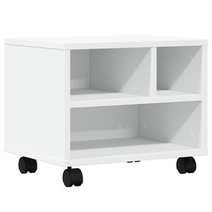 vidaXL プリンタースタンド キャスター付き ホワイト 41x32x34.5cm