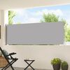 vidaXL パティオ用 引き込み式サイドオーニング 100x500cm グレー