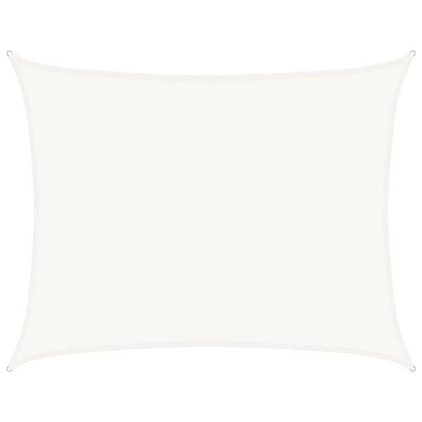 vidaXL サンシェードセイル 160g/m² ホワイト 6x7m 高密度ポリエチレン