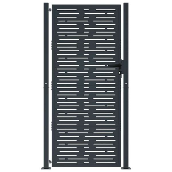 vidaXL ガーデンゲート アンスラサイト 100x175 cm スチール スクエアデザイン
