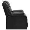 vidaXL リクライニングソファ ブラック 合成皮革製