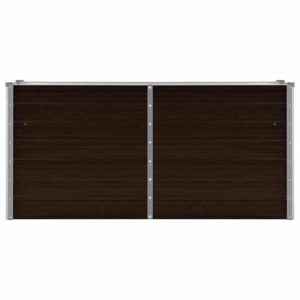 vidaXL ガーデンレイズドベッド ブラウン 160x40x77cm 亜鉛メッキ鋼製