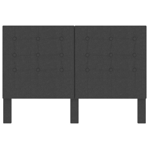 vidaXL ヘッドボード 房状デザイン ダークグレー 布製 140x200cm