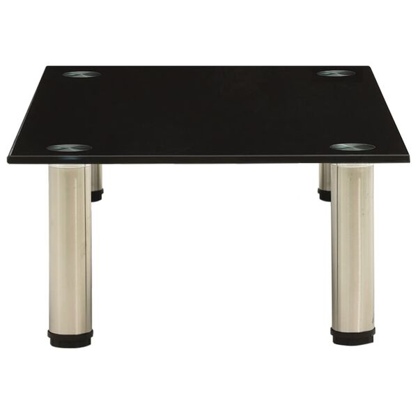 vidaXL テレビ台 ブラック 60x35x17cm 強化ガラス製